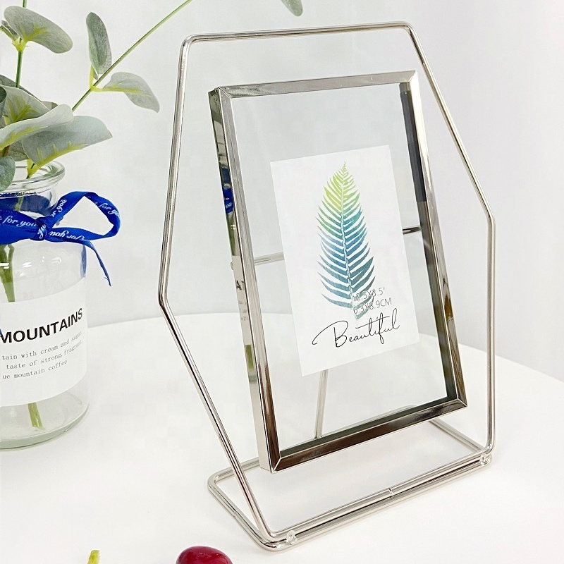 Factory Wholesale Artistic Luxurious Transparent Frame Picture 3D New Design Oem Frame Gallery Glass Metal Photo Frame