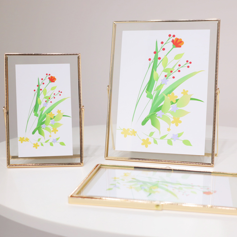 Factory Wholesale  Floating  Metal Photo Frame Morden Glass Transparent Picture Frame for Home Hotel Art Gallery