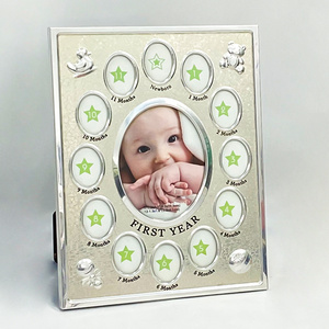 Wholesale custom my first year baby 12 months classic metal aluminum picture photo frame