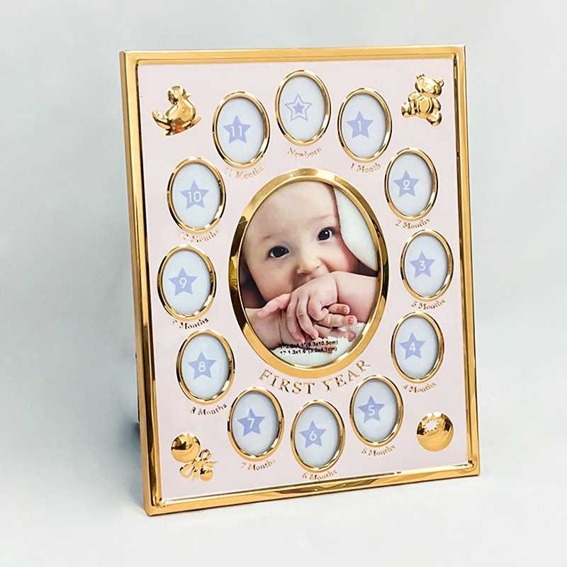 Wholesale custom my first year baby 12 months classic metal aluminum picture photo frame