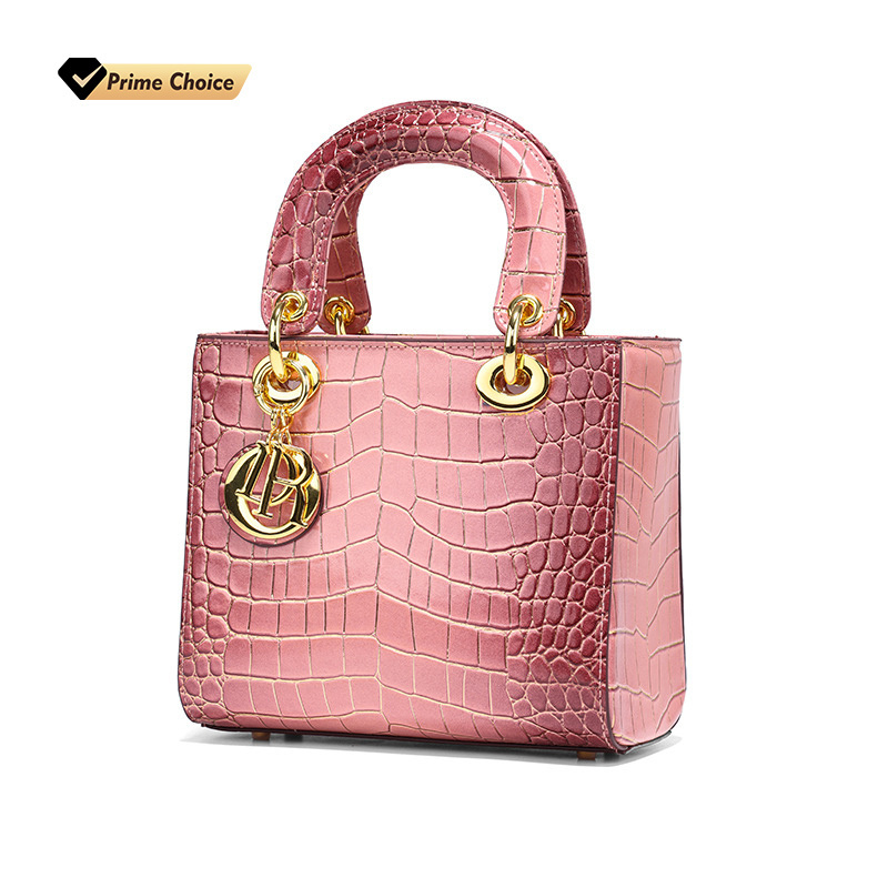 wholesale designer crocodile pattern princess bag portable ladies small bag shoulder tote bag large handbags for women