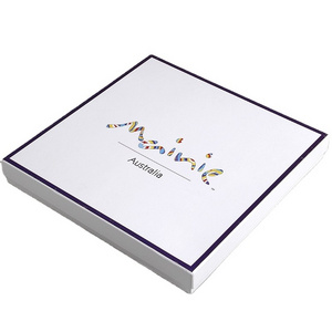 Custom Luxury Scarf Box Lid And Base Cardboard Packaging Box For Scarf