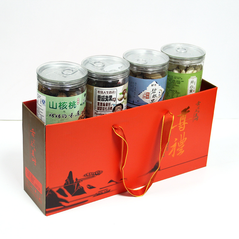 Corrugated box of tea can with Chinese ancient style handle