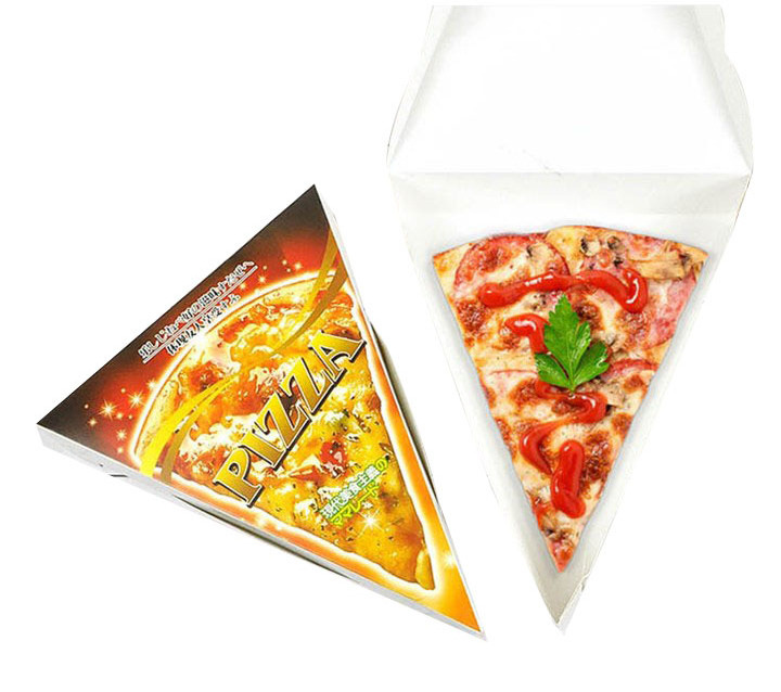 2024 Free Design Four Color Printing Paper Box Triangle Pizza Box For Food