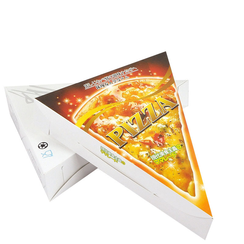 2024 Free Design Four Color Printing Paper Box Triangle Pizza Box For Food