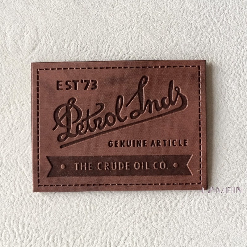 Trademark Patch for Apparel Real Factory Direct Sale Embossing Leather Garment Labels Customized Logo Accept Decorative Label