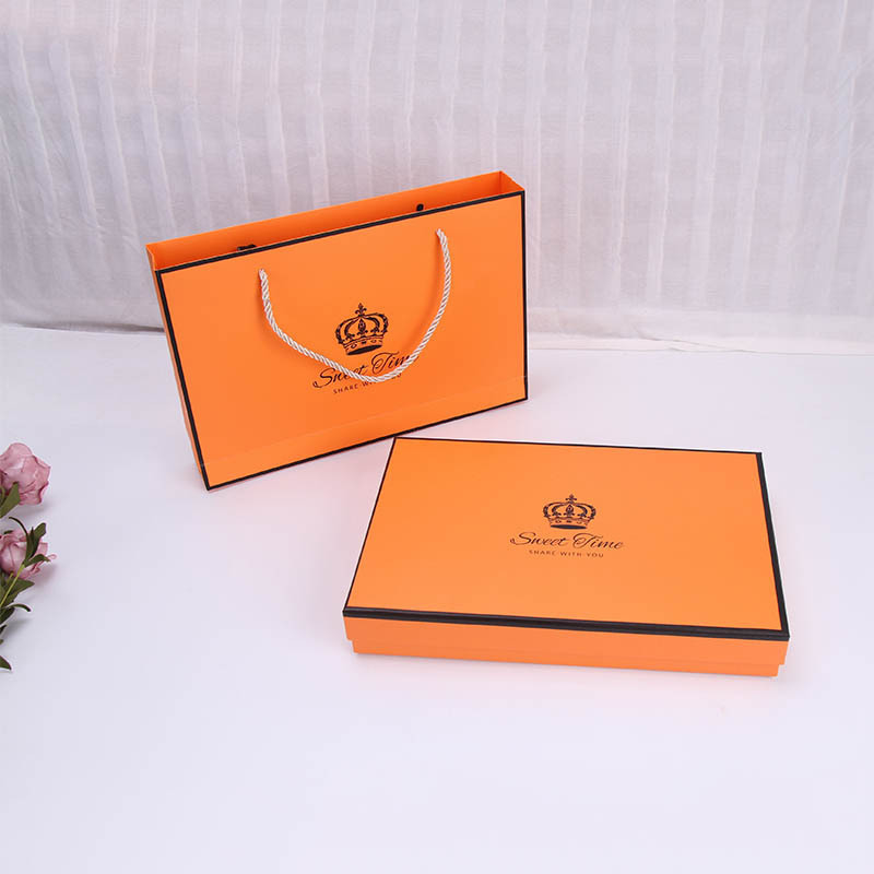 New Simple orange scarves gift boxes for T-Shirts bra silk scarf packaging