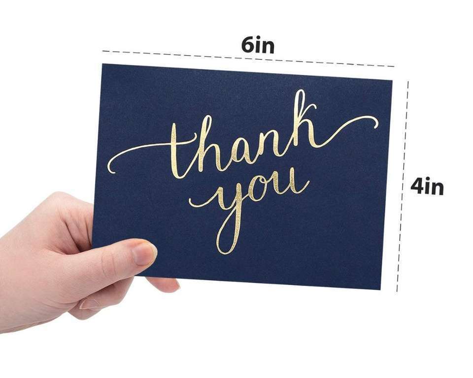 Custom Business Thank You Cards Bulk Blank Note Cards with Envelopes Wedding Card