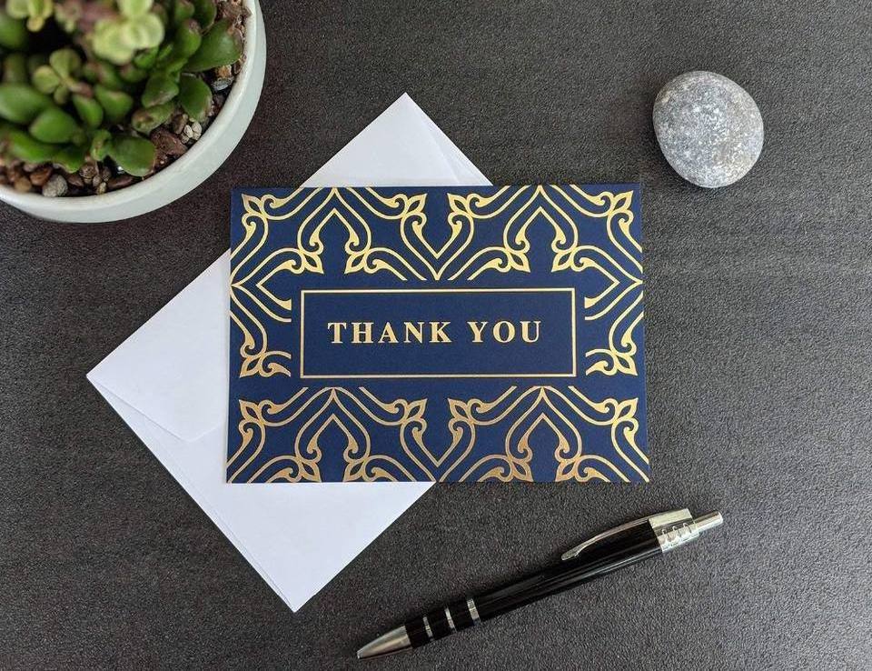 Custom Business Thank You Cards Bulk Blank Note Cards with Envelopes Wedding Card