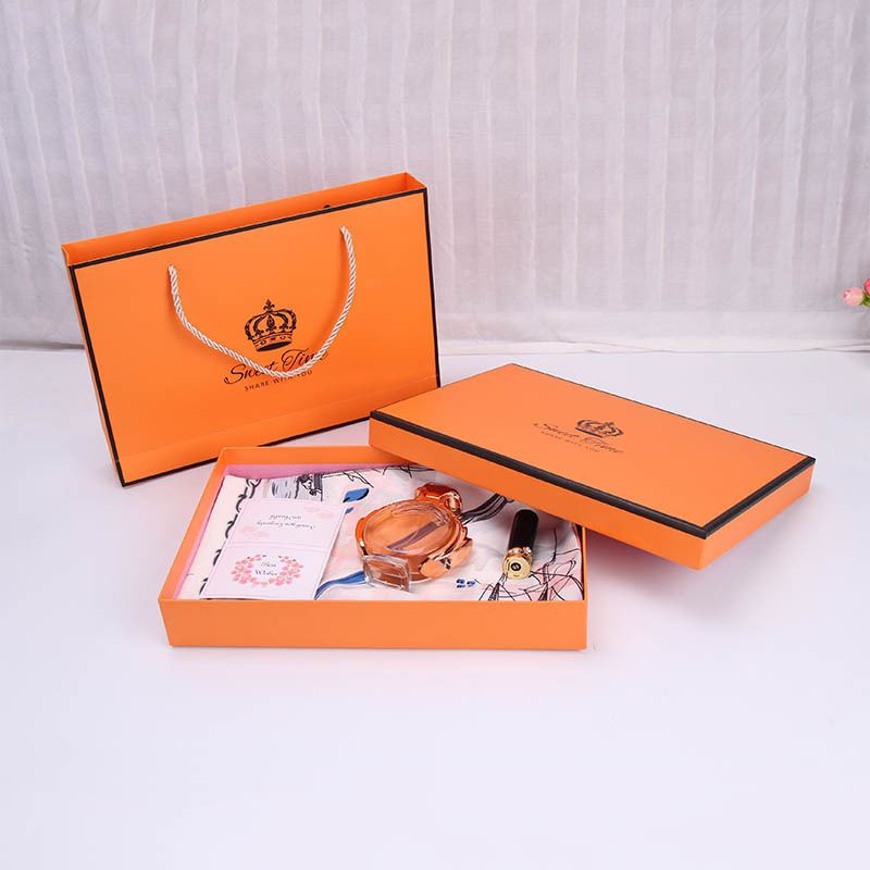 New Simple orange scarves gift boxes for T-Shirts bra silk scarf packaging