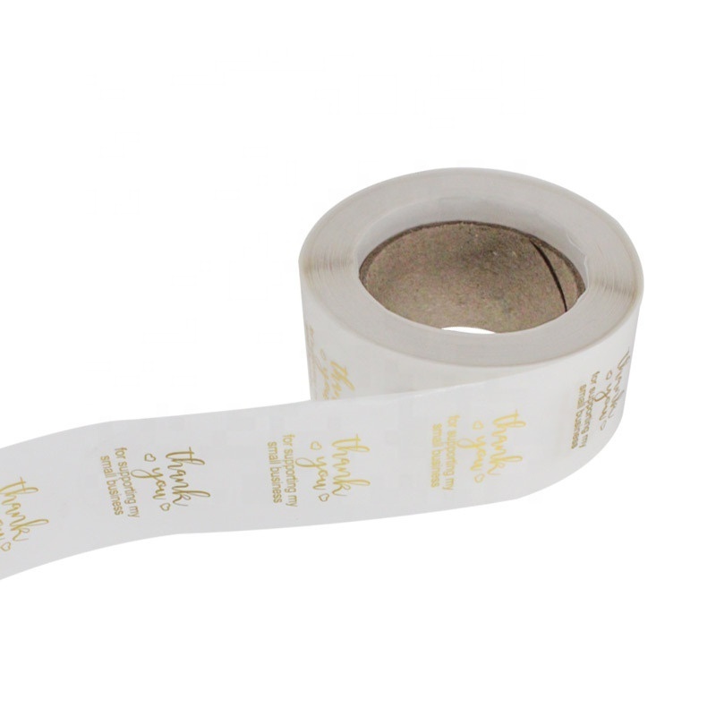 Custom PVC Transparent Gilding Label High Permeability Gift Sealing Sticker Thank You