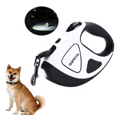 Retractable big dog leash walking leash for medium large dogs dog leash with flashlight