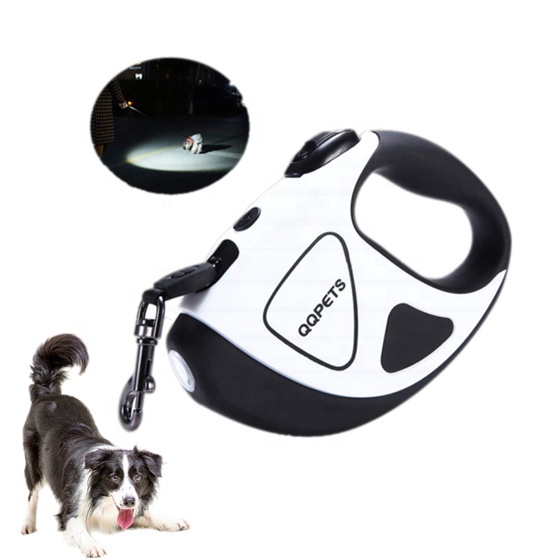 Retractable big dog leash walking leash for medium large dogs dog leash with flashlight