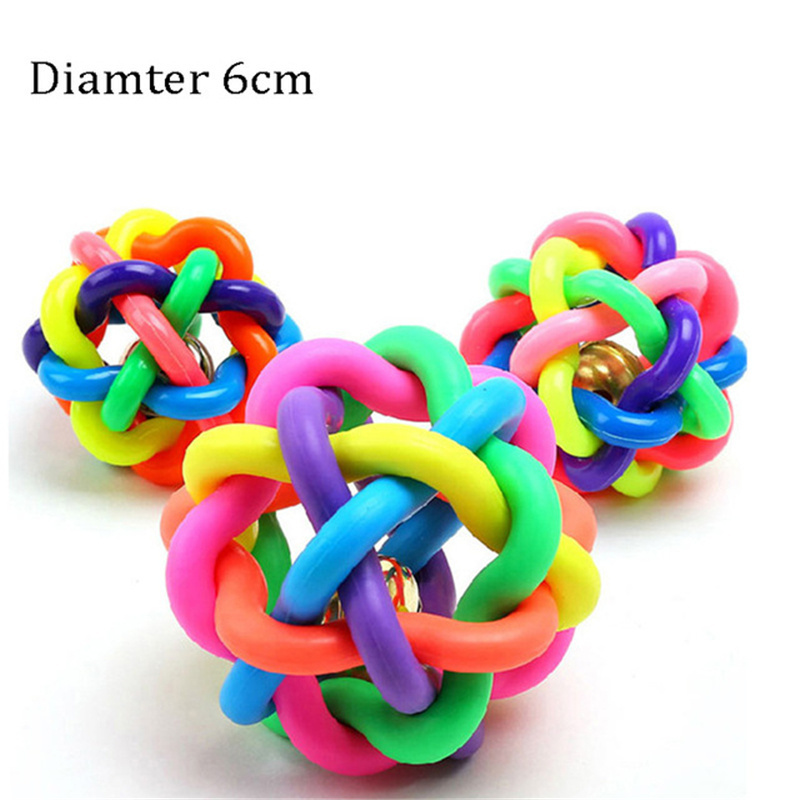 Diameter 6cm squeaky pet dog ball toys for small dogs rubber chew puppy stuff dogs toys pets