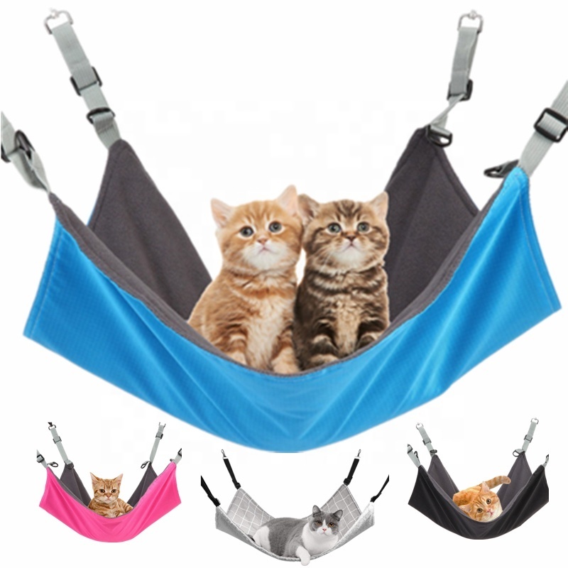 Custom waterproof plush keeps warm soft pet cage hammock canvas hanging cat swing window hammock bed