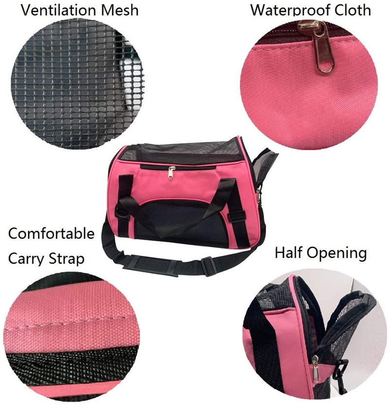 Factory Wholesale Portable Cat Carrier Bag Breathable Pet Carriers Travel Products Backpacks Fashion Oxford Lamb Sustainable