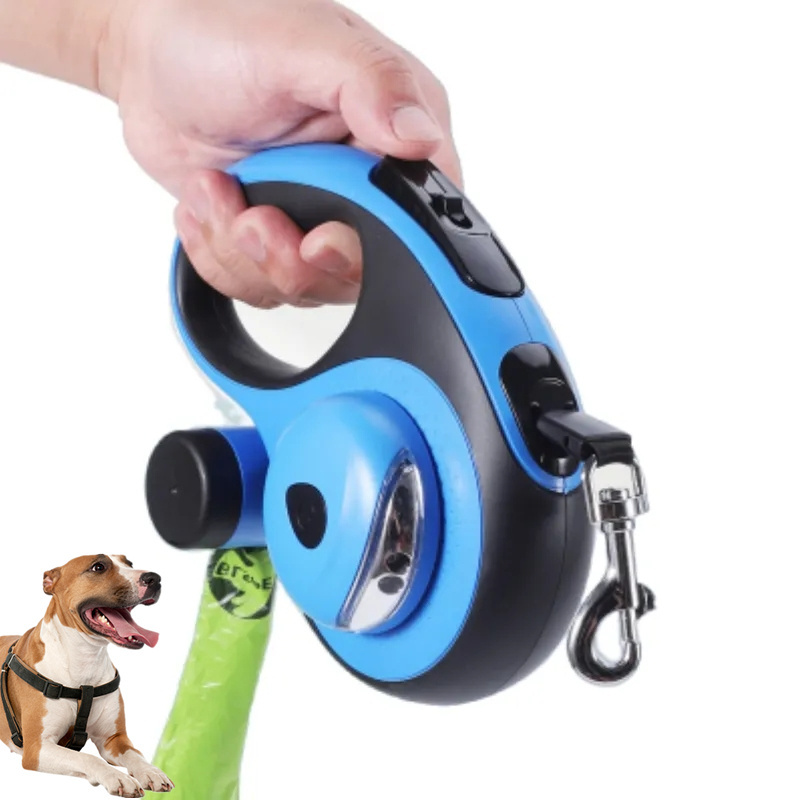 Automatic Lighter Holder Retractable Dog Leash with Light