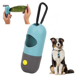 Spot LED Flashlight Pet Waste Bags Holder Flashlight Dispenser Dog Poop Bag Dispenser PE Plastic Lamb Pet Grooming Products