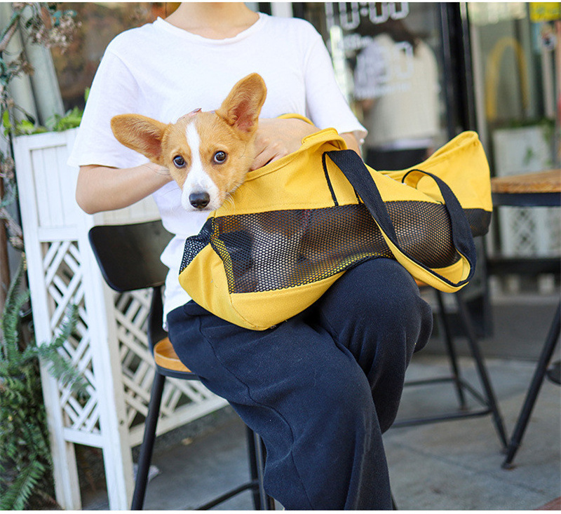 Pet carrying bag canvas breathable dog purse pet carrier pet sling canvas carrier bag