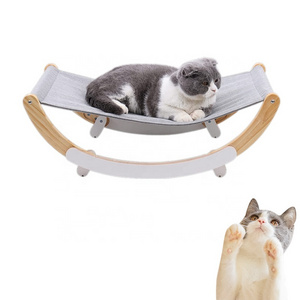 Pet Cat bed with cat stand Wooden Swing Cat beds for indoor Hammock sofa scraper