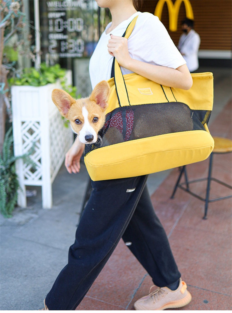 Pet carrying bag canvas breathable dog purse pet carrier pet sling canvas carrier bag