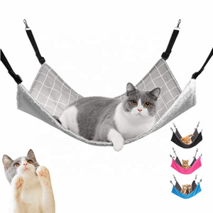 Custom waterproof plush keeps warm soft pet cage hammock canvas hanging cat swing window hammock bed