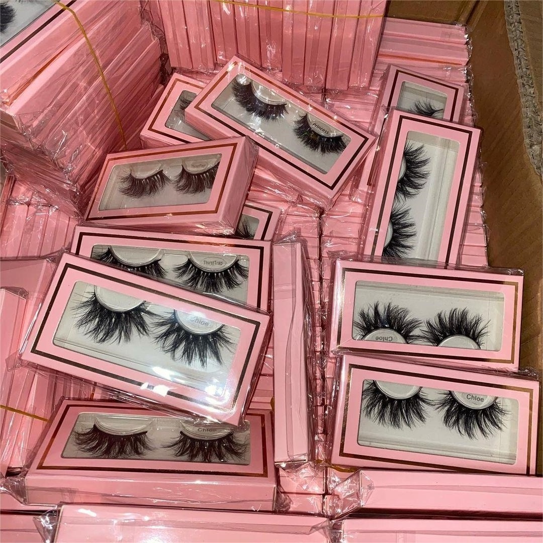 Fluffy Volume And Classic 3D Mink Eyelashes Vendor 5D Real Mink Full Strip Mink Lashes Wholesale