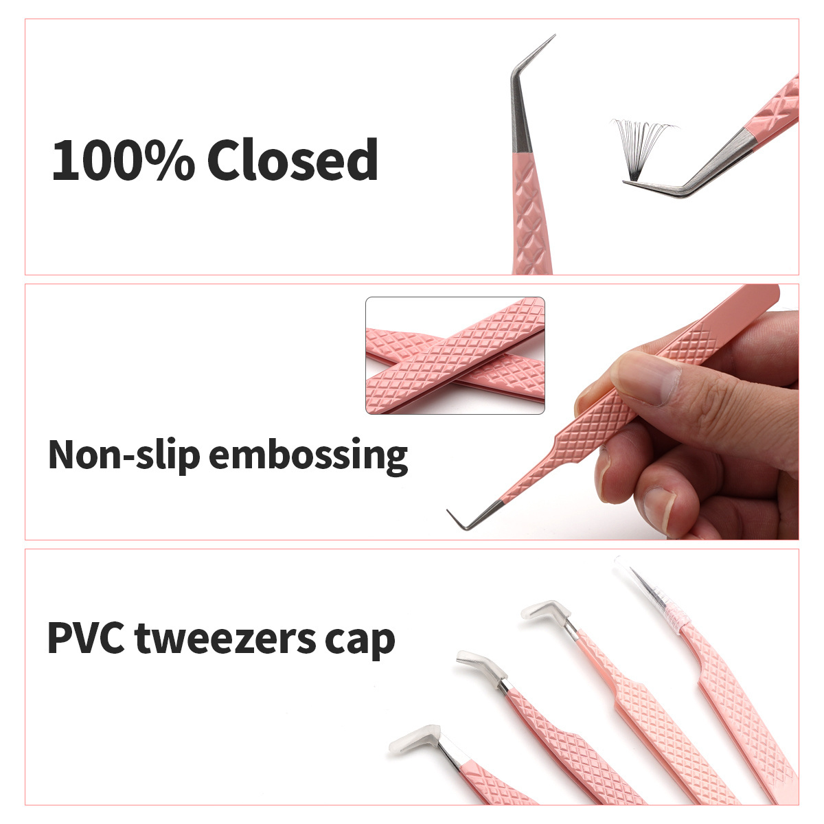 Custom Private Label Lash Extension Tweezers Bulk Volume 90 Degree Tweezers for Eyelash Extension