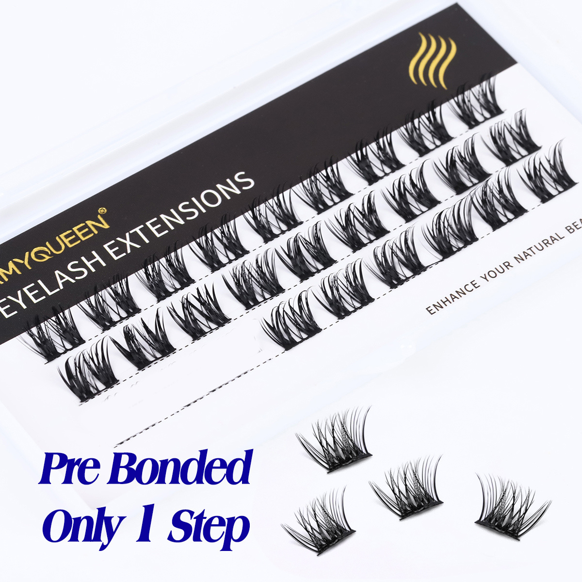 Press on Cluster Lash Press-on Diy Lashes No Glue Self Adhesive Diy Segment Eyelash Extensions