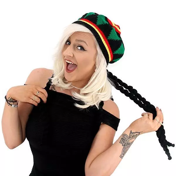 Rastafarian Knitted Braid Hat With Dreadlocks  FS012