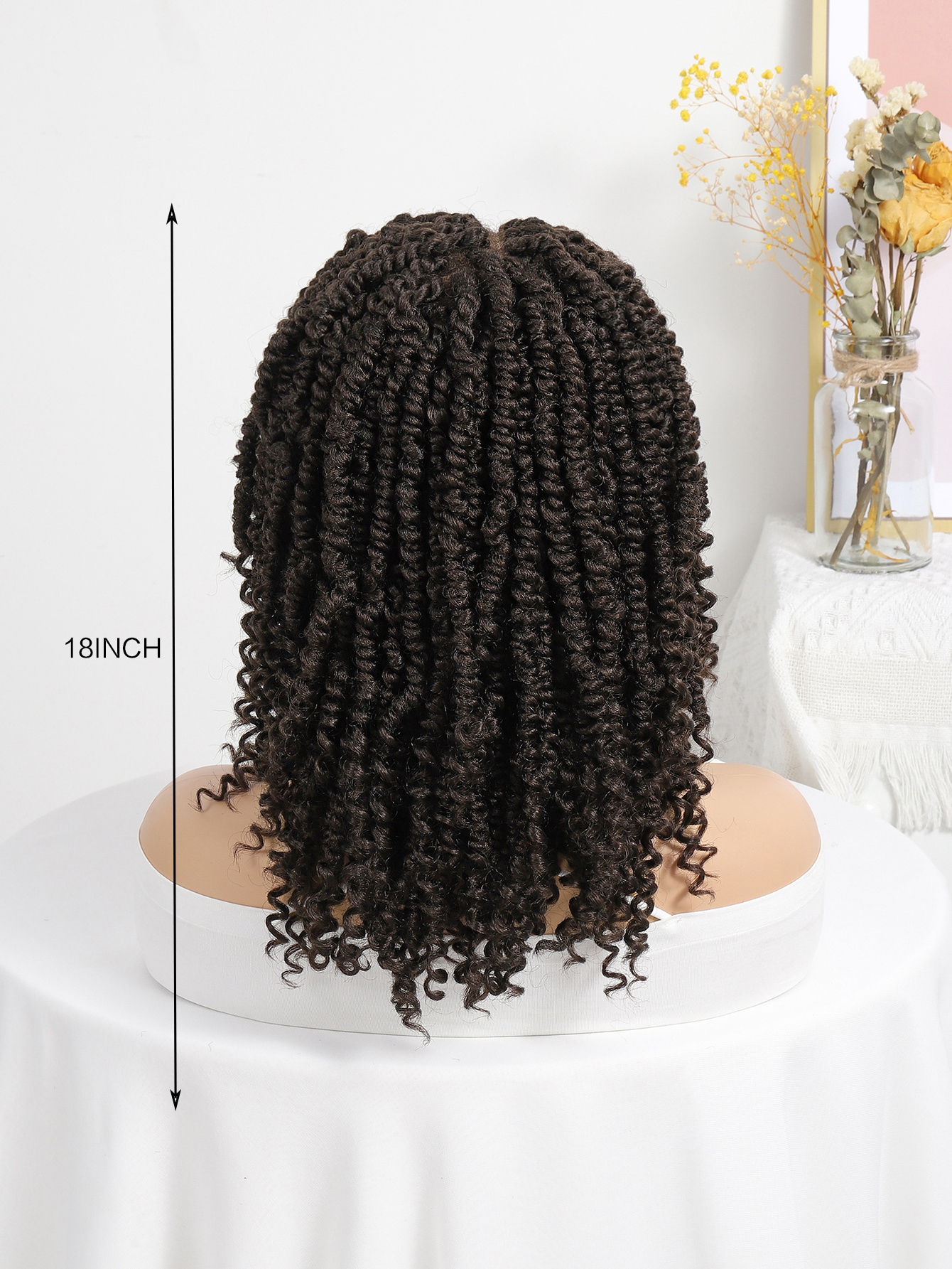 Short Braided Wigs for Black Women Black Short Dreadlock Wigs Afro Braids Curly Synthetic Hair Nu Faux Locs Wigs