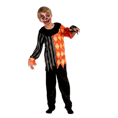 Canekaron cosplay children's evil orange clown costume