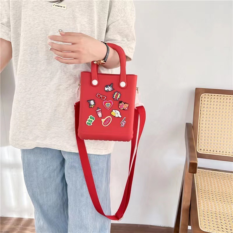 Wholesale Eva Plastic Silicone Bag With Holes Beach Waterproof Hand Bags Ladies Crossbody Handbag For Women Luxury Ladies Purses