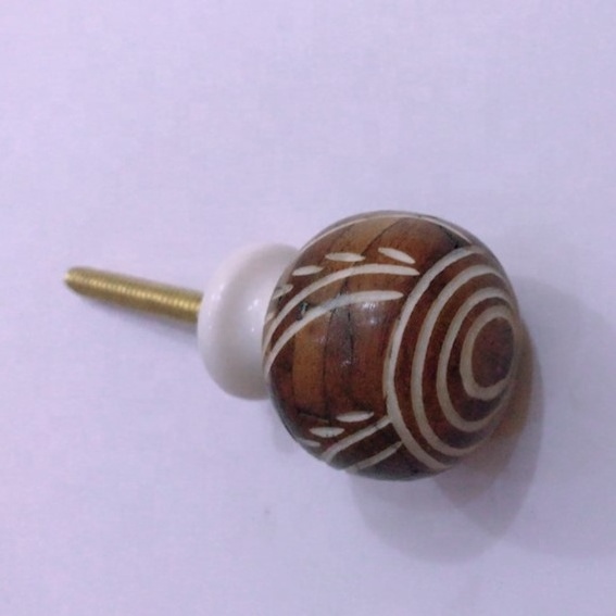 Camel Bone Round Indian Hardware Knobs and Handles Modern Knob and customized size latest design bone inlay knobs handmade