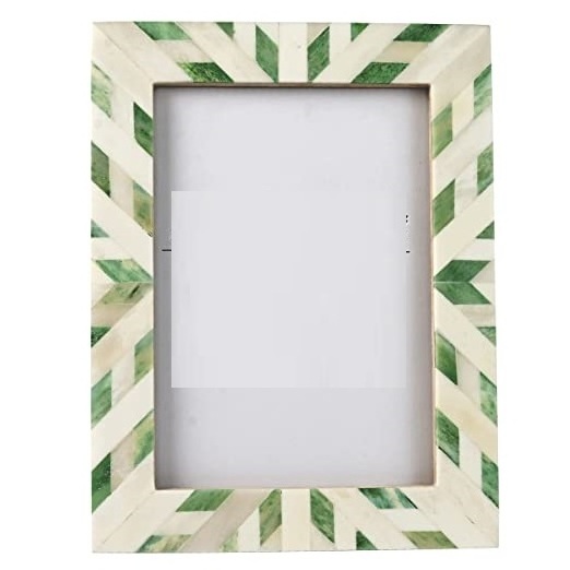 Wooden and Bone Heart Shaped Picture Frame Resign Customized Bone Inlay Photo Frame Wholesale Supplier Elegant Photo Frame