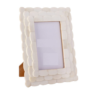 Wooden and Bone Heart Shaped Picture Frame Resign Customized Bone Inlay Photo Frame Wholesale Supplier Elegant Photo Frame