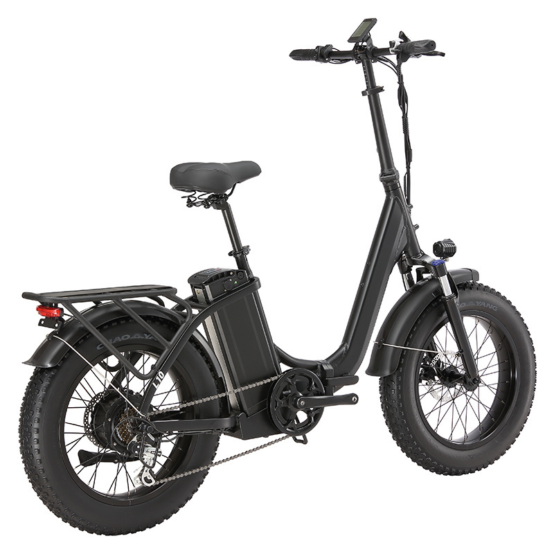 Electric Hybrid Folding Bike OEM 500W 20Ah Battery E Bike 20 Inch Integrated Wheel Off Road Fat Tire Ebike With CE