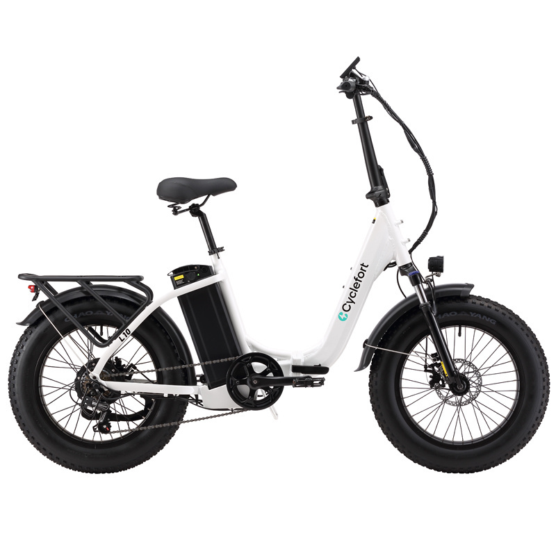 EU Free Shipping L10 Electric Bicycle Long Range EU Warehouse 48V 20AH 20inch Folding Hybrid 500W Battery Step Thru Fat ebike