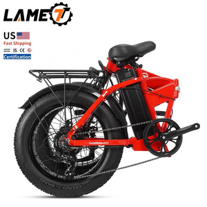 16Ah Battery 7 Speed Electric Bicycle 20Inch Snow Fat Tire Foldable Mountain Electric Bike