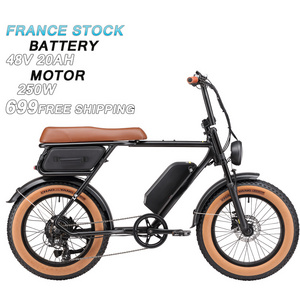 2024 EU Warehouse Electric Bike 250w 750w 20inch Fat Tire E-bike Urban Electric Bicycle 25km/h Adult Fatbike