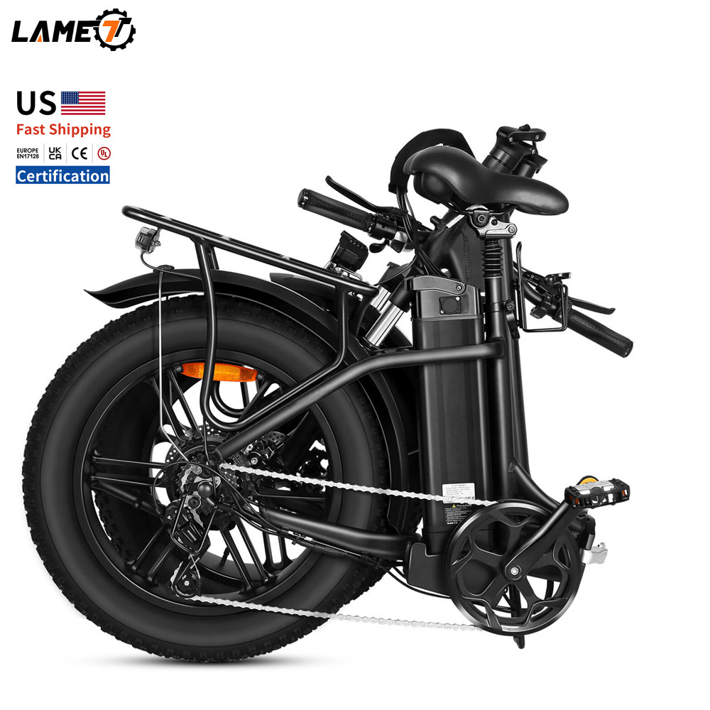 2023 MTB Bike Folding Foldable Popular 20 Inch 500W High Range Electric Fat tire Mobility Shimano 7-Speed  Ebike Bicycle