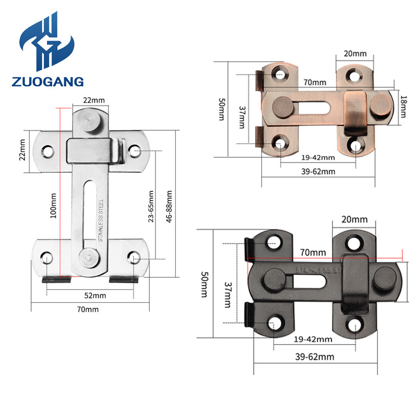 Stainless Steel Sliding For Gate Cabinet Buckle Latch Door Bolt Safety Lock