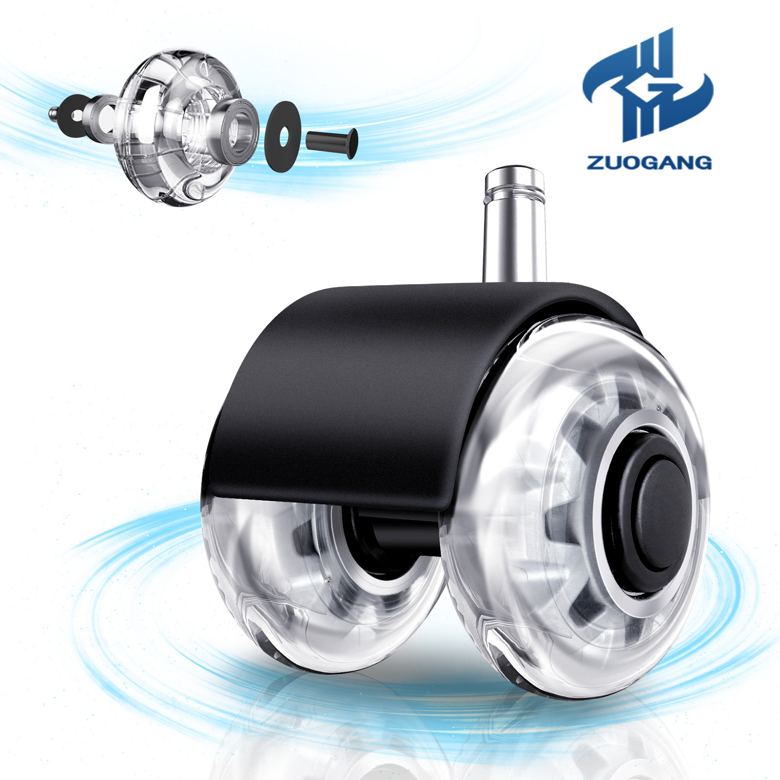 Zuogang Custom Small Furniture Casters Wheels Office With Chair Caster Wheel