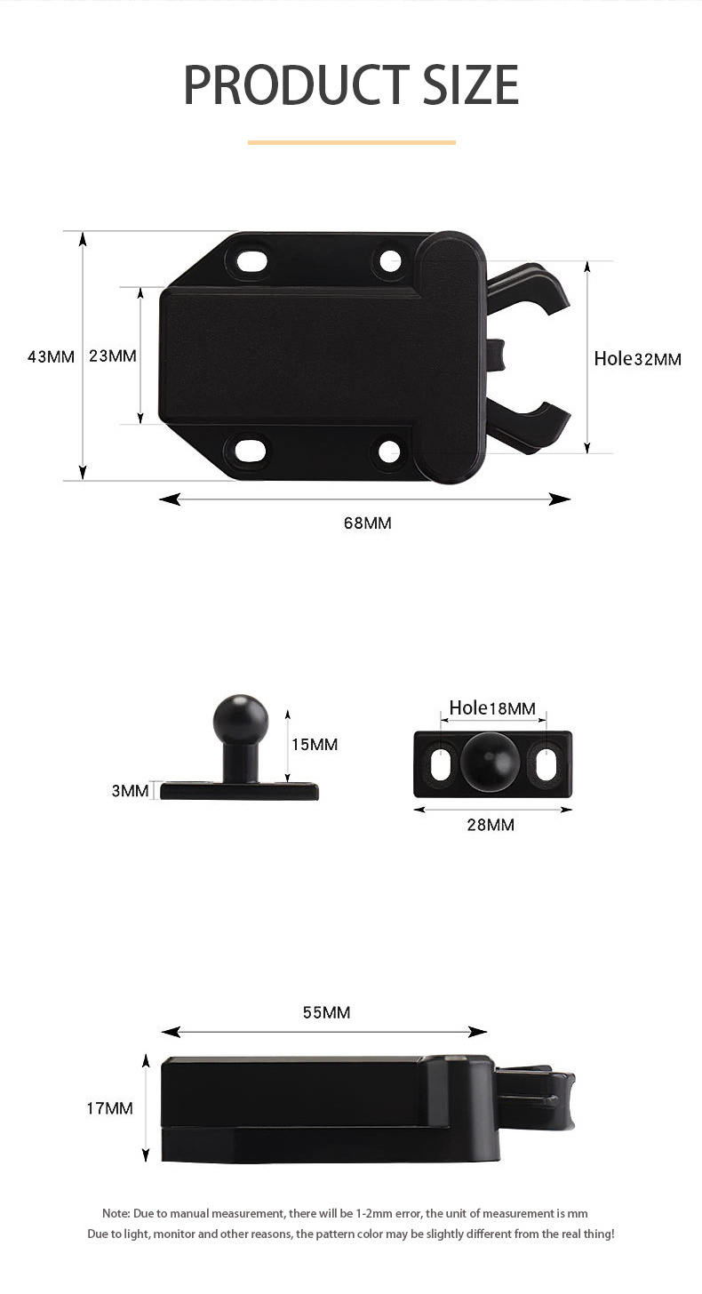 Zuogang furniture push to open catch door damper cabinet rebound device plastic beetle touch push door latch