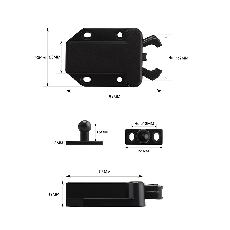 Zuogang furniture push to open catch door damper cabinet rebound device plastic beetle touch push door latch