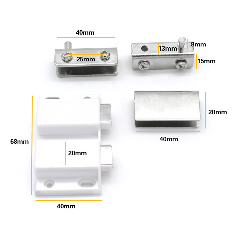 Zuogang Stainless Steel And Plastic Glass Door Magnetic Catch Rebouncer device Push To Open Latch For Cabinet Door