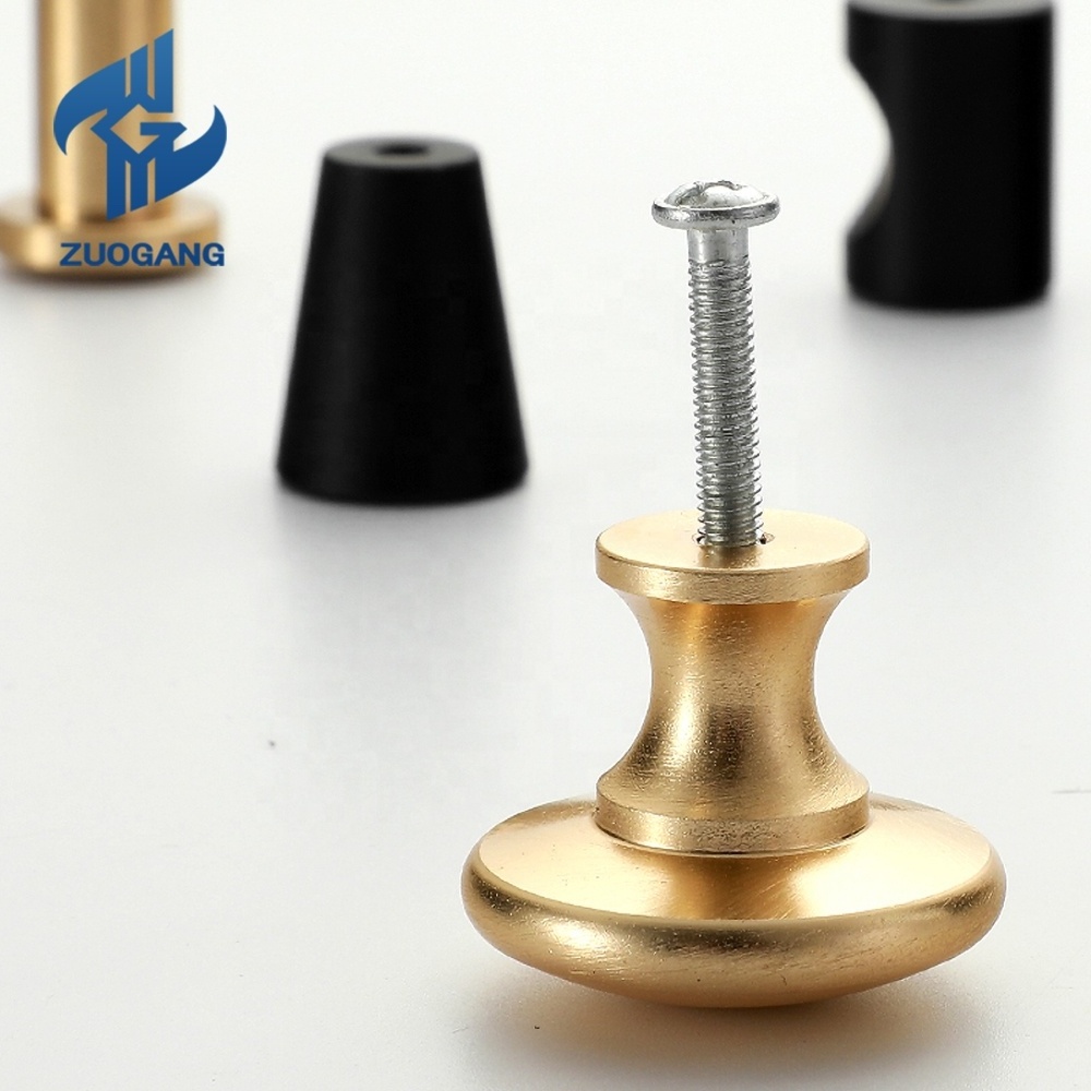 Zuogang china wholesale Kitchen Cabinet knobs and handles modern Black Gold Metal Drawer furniture handles knobs