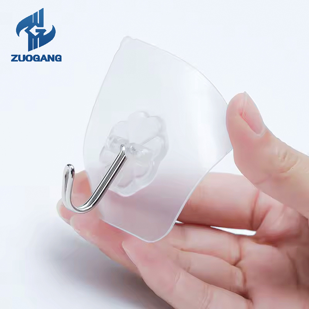 Zuogang Adhesive Wall Hooks For Easy Installation Suction Heavy Load Novelty Wall Storage Sucker Hook for bathroom