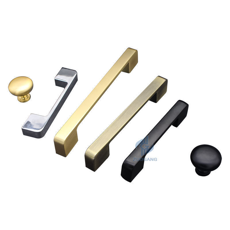 Zuogang modern hardware furniture cabinet handle black kitchen closet drawer knob handle pull for wardrobe door