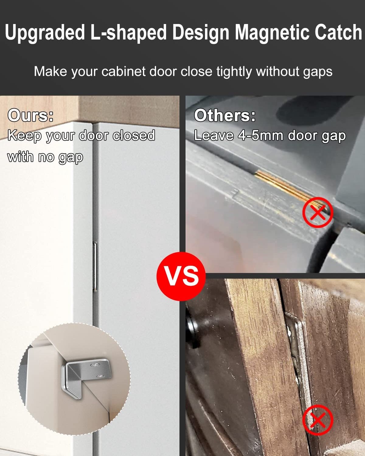 Zuogang Furniture Hardware Accessories Punch Free Shaped Invisible Strong Magnetic Suction Door Closer magnetic catch